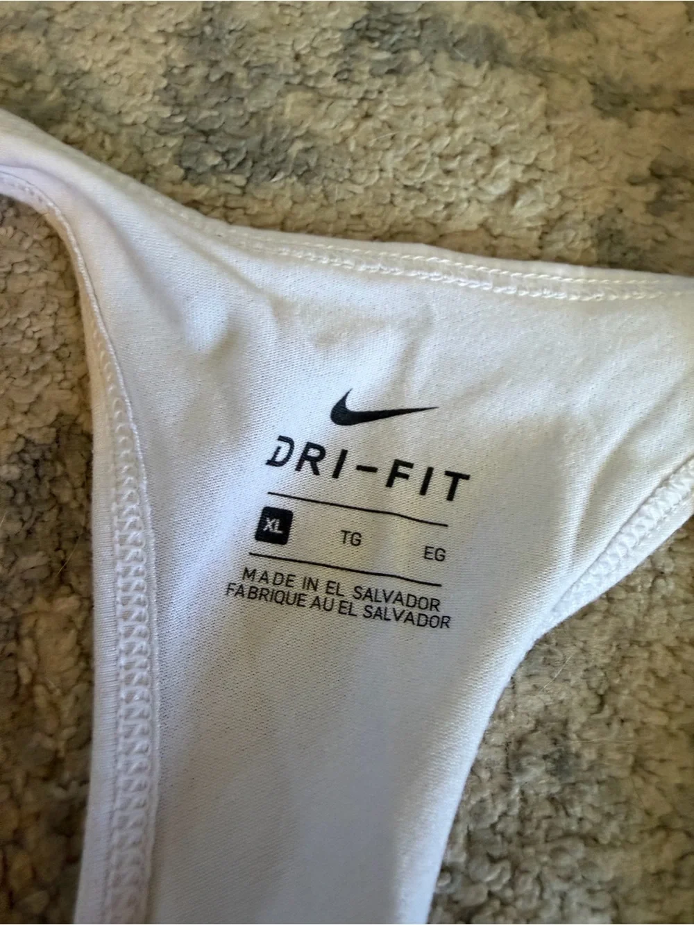 White Nike Racerback Tank with Red 